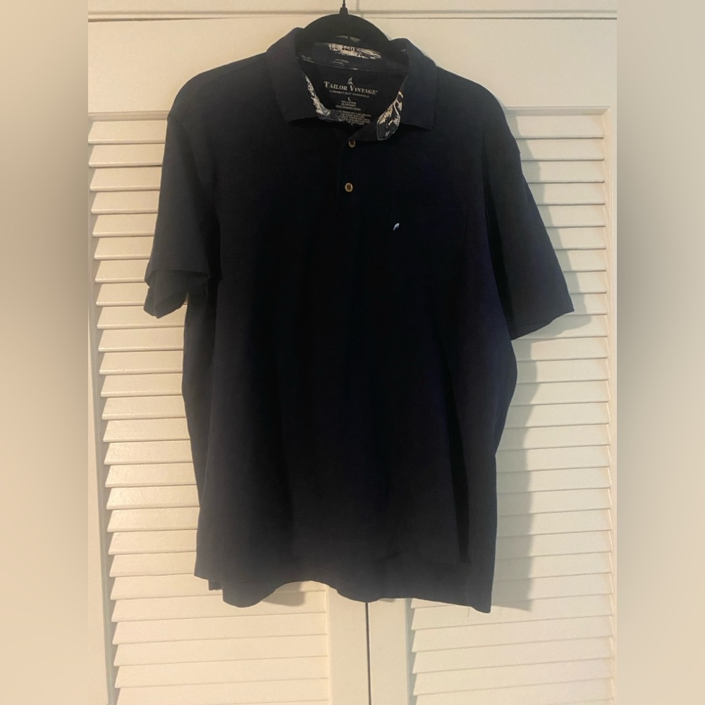 Tailor Vintage navy men’s polo size large